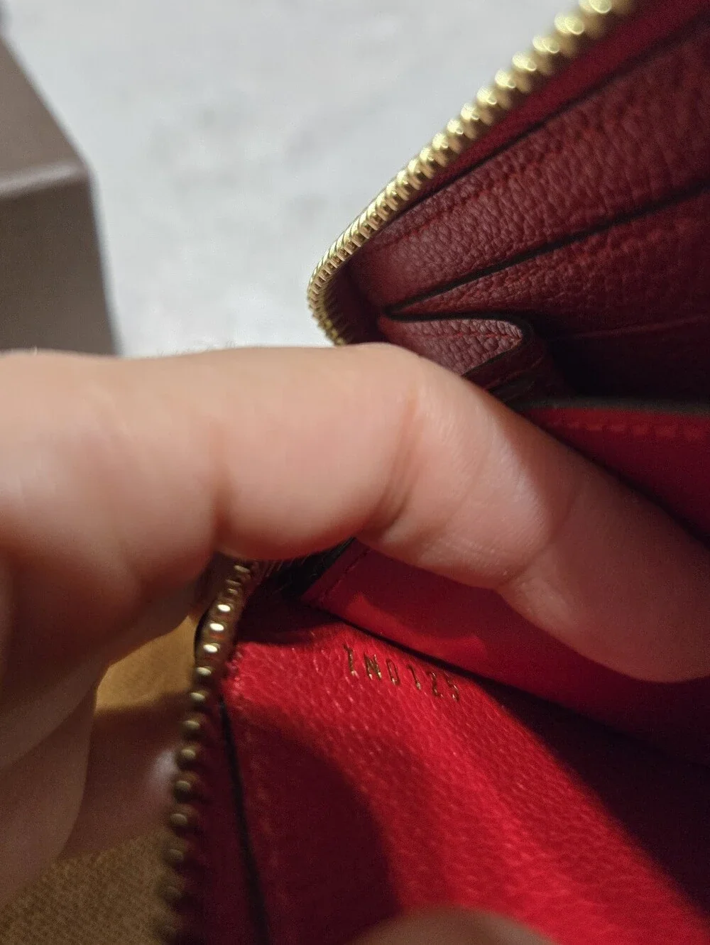 🔥 Louis Vuitton Empriente Leather Red Celemence Wallet With Pouch 🔥